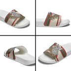 Aussie Koala Mama Christmas Slide Sandals Festive Knitted Pattern Inspired