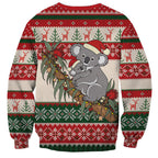 Aussie Koala Mama Christmas Sweatshirt Festive Knitted Pattern Inspired