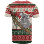 Aussie Koala Mama Christmas T Shirt Festive Knitted Pattern Inspired