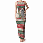 Aussie Koala Mama Christmas Tank Maxi Dress Festive Knitted Pattern Inspired