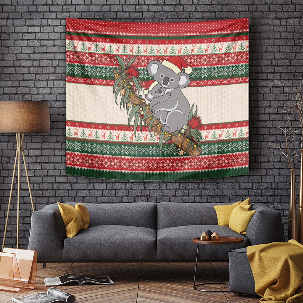 Aussie Koala Mama Christmas Tapestry Festive Knitted Pattern Inspired