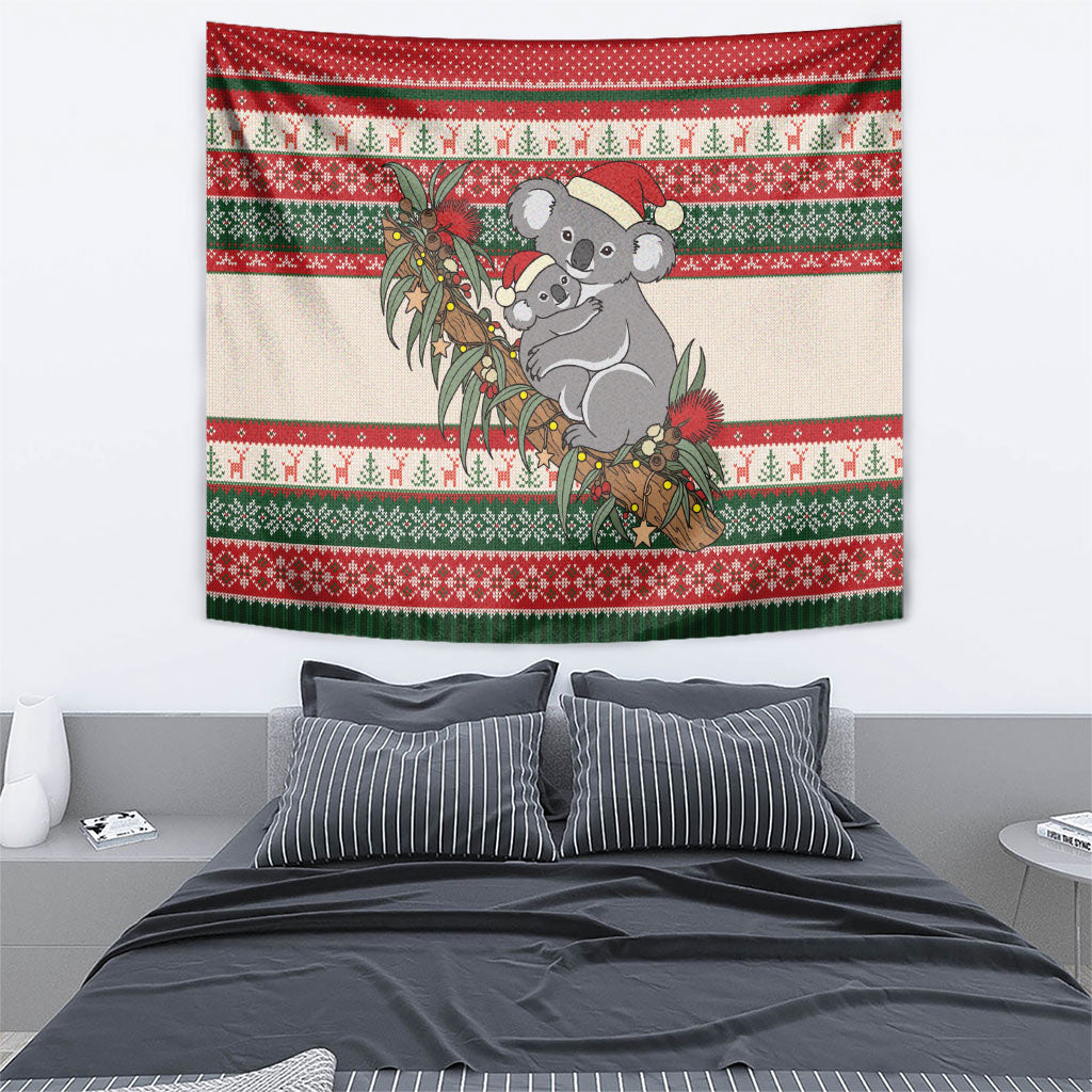 Aussie Koala Mama Christmas Tapestry Festive Knitted Pattern Inspired