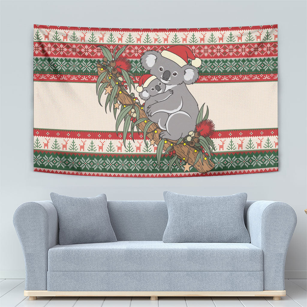 Aussie Koala Mama Christmas Tapestry Festive Knitted Pattern Inspired