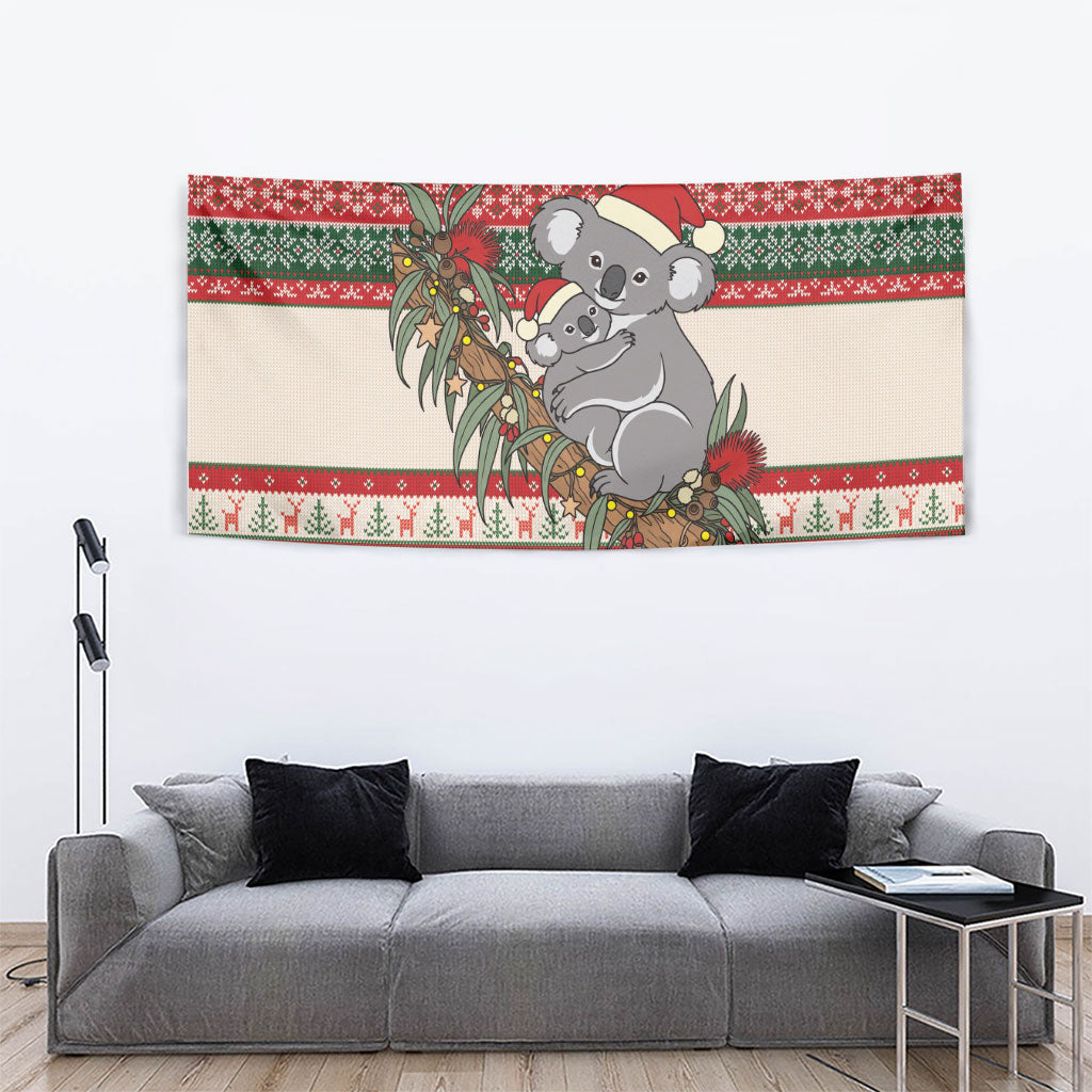 Aussie Koala Mama Christmas Tapestry Festive Knitted Pattern Inspired
