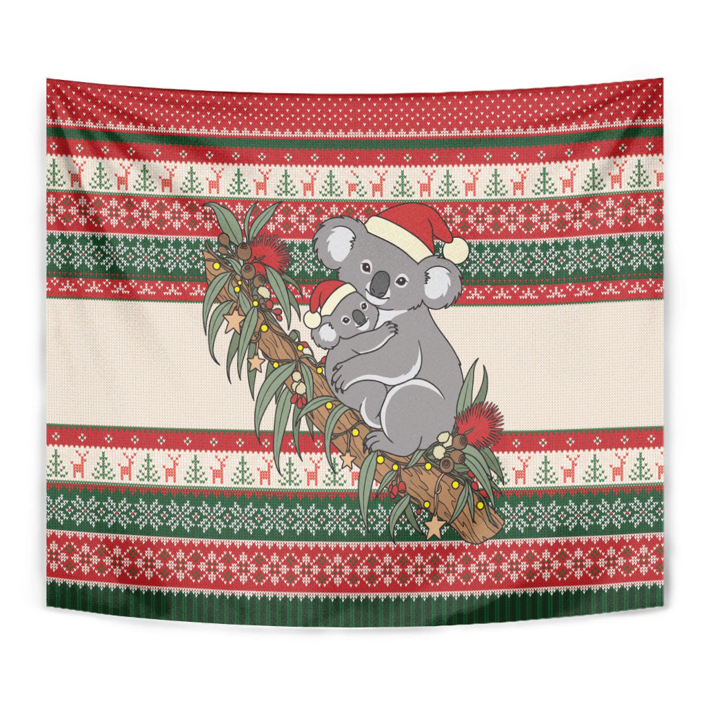 Aussie Koala Mama Christmas Tapestry Festive Knitted Pattern Inspired