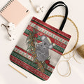 Aussie Koala Mama Christmas Tote Bag Festive Knitted Pattern Inspired