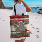 Aussie Koala Mama Christmas Tote Bag Festive Knitted Pattern Inspired