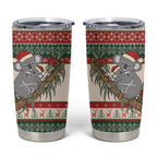 Aussie Koala Mama Christmas Tumbler Cup Festive Knitted Pattern Inspired