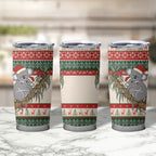 Aussie Koala Mama Christmas Tumbler Cup Festive Knitted Pattern Inspired