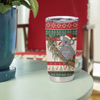 Aussie Koala Mama Christmas Tumbler Cup Festive Knitted Pattern Inspired