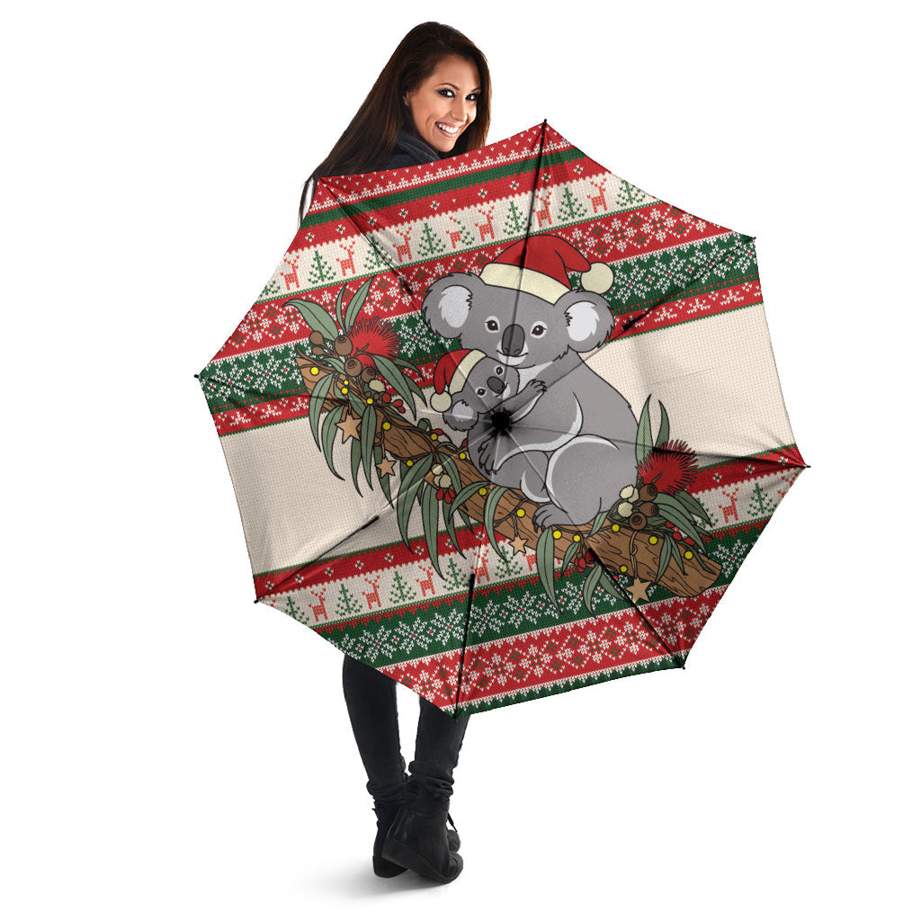 Aussie Koala Mama Christmas Umbrella Festive Knitted Pattern Inspired