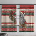 Aussie Koala Mama Christmas Window Curtain Festive Knitted Pattern Inspired