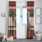 Aussie Koala Mama Christmas Window Curtain Festive Knitted Pattern Inspired