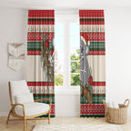 Aussie Koala Mama Christmas Window Curtain Festive Knitted Pattern Inspired