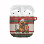 Aussie Platypus Christmas AirPods Case Festive Knitted Pattern Inspired