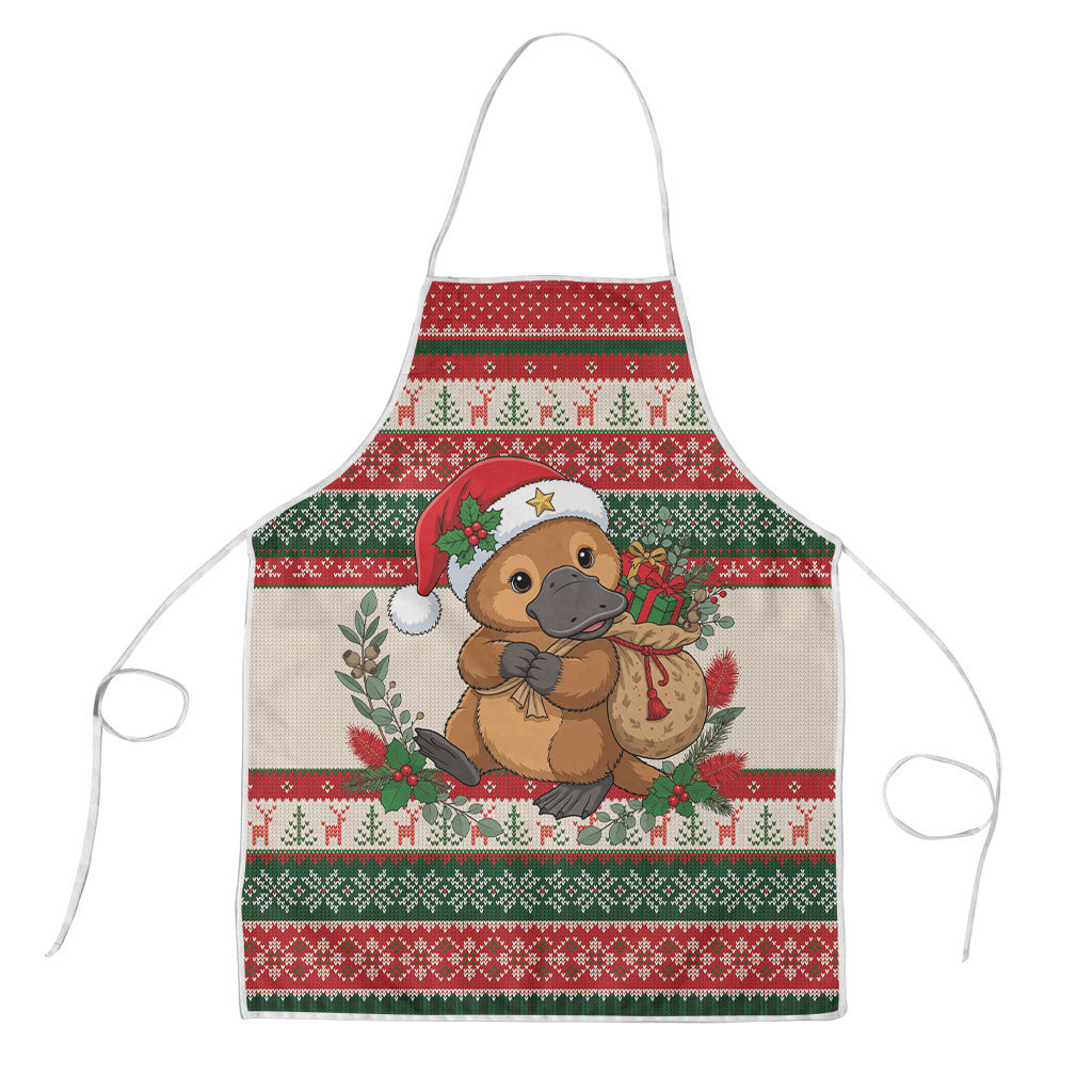 Aussie Platypus Christmas Apron Festive Knitted Pattern Inspired