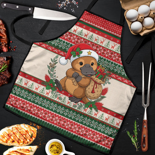 Aussie Platypus Christmas Apron Festive Knitted Pattern Inspired