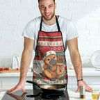 Aussie Platypus Christmas Apron Festive Knitted Pattern Inspired
