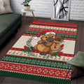 Aussie Platypus Christmas Area Rug Festive Knitted Pattern Inspired