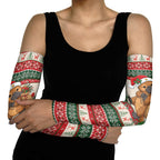 Aussie Platypus Christmas Arm Sleeves Festive Knitted Pattern Inspired