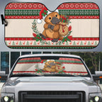 Aussie Platypus Christmas Auto Sun Shade Festive Knitted Pattern Inspired