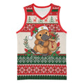 Aussie Platypus Christmas Basketball Jersey Festive Knitted Pattern Inspired