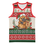 Aussie Platypus Christmas Basketball Jersey Festive Knitted Pattern Inspired