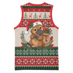 Aussie Platypus Christmas Basketball Jersey Festive Knitted Pattern Inspired