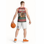 Aussie Platypus Christmas Basketball Jersey Festive Knitted Pattern Inspired