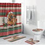 Aussie Platypus Christmas Bathroom Set Festive Knitted Pattern Inspired