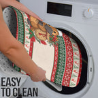 Aussie Platypus Christmas Bathroom Set Festive Knitted Pattern Inspired