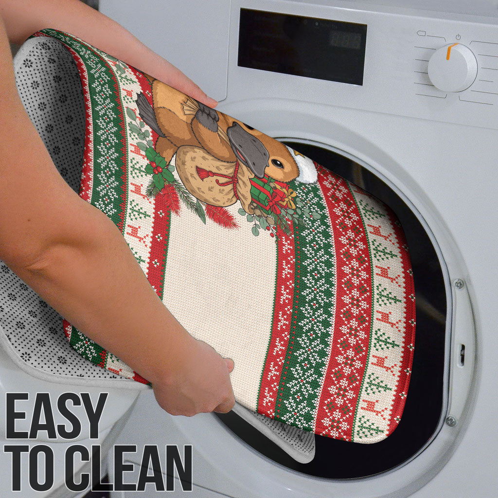 Aussie Platypus Christmas Bathroom Set Festive Knitted Pattern Inspired