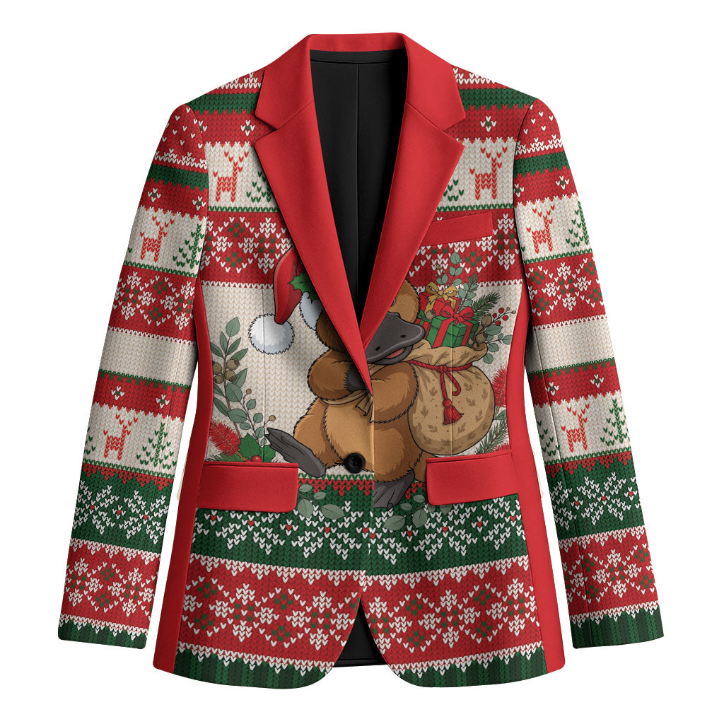 Aussie Platypus Christmas Blazer Festive Knitted Pattern Inspired