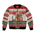 Aussie Platypus Christmas Bomber Jacket Festive Knitted Pattern Inspired