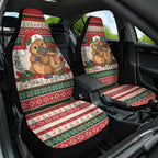 Aussie Platypus Christmas Car Seat Cover Festive Knitted Pattern Inspired