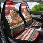 Aussie Platypus Christmas Car Seat Cover Festive Knitted Pattern Inspired