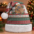 Aussie Platypus Christmas Santa Hat Festive Knitted Pattern Inspired