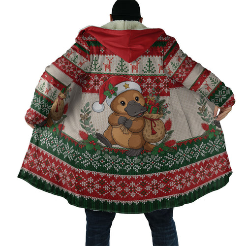 Aussie Platypus Christmas Cloak Festive Knitted Pattern Inspired