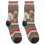 Aussie Platypus Christmas Crew Socks Festive Knitted Pattern Inspired