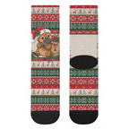 Aussie Platypus Christmas Crew Socks Festive Knitted Pattern Inspired