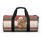 Aussie Platypus Christmas Duffle Bag Festive Knitted Pattern Inspired