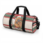Aussie Platypus Christmas Duffle Bag Festive Knitted Pattern Inspired