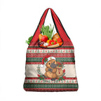 Aussie Platypus Christmas Grocery Bag Festive Knitted Pattern Inspired