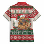Aussie Platypus Christmas Hawaiian Shirt Festive Knitted Pattern Inspired