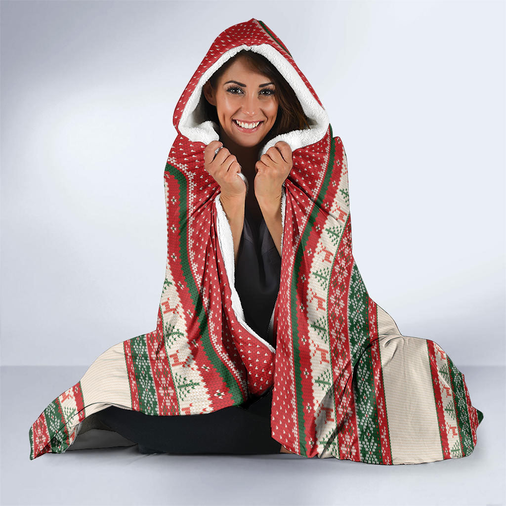 Aussie Platypus Christmas Hooded Blanket Festive Knitted Pattern Inspired