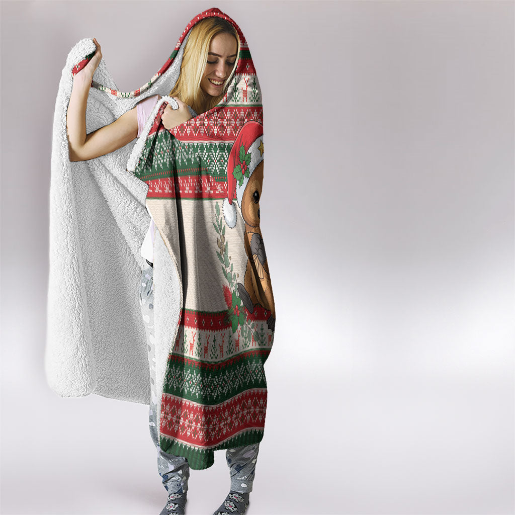 Aussie Platypus Christmas Hooded Blanket Festive Knitted Pattern Inspired
