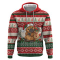 Aussie Platypus Christmas Hoodie Festive Knitted Pattern Inspired