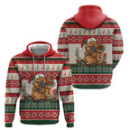 Aussie Platypus Christmas Hoodie Festive Knitted Pattern Inspired