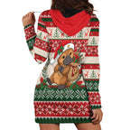 Aussie Platypus Christmas Hoodie Dress Festive Knitted Pattern Inspired