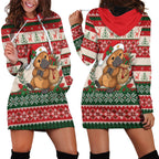 Aussie Platypus Christmas Hoodie Dress Festive Knitted Pattern Inspired